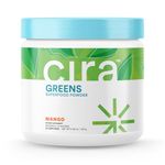 Cira Daily Greens Powder - Naturally Sweetened Organic Spirulina Greens Superfood Powder with Premium, Antioxidant-Rich Ingredients for Debloating, Digestion, & Energy - Mango, 30 Servings