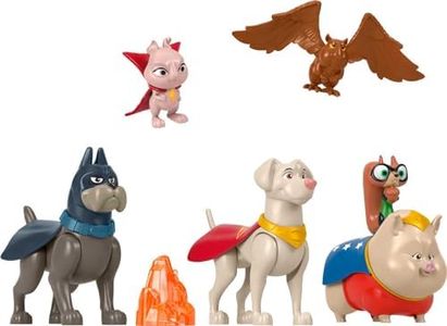 Fisher-Price DC League of Super-Pets Preschool Toys Figure Multipack with Krypto Ace PB Chip Pigasus & Lulu for Kids Ages 3+ Years