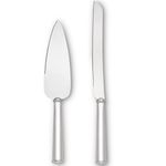 Lenox Devotion 2-Piece Cake Knife and Server Set, Stainless Steel, Metallic, 0.65 lb