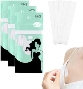 June tech 108 Pcs Double Sided Body Tape Transparent Tit/Fashion Tape with Long Strips Ideal for All Fabric Types and Sensitive Skin, Superior Adhesion
