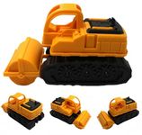 Neoinsta Small Size Light Weight Friction Pwered | Run Fast | Durable Construction Engineering Building Vehicle Road Roller Toy for Kids (Orange)