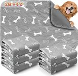 6Pack Washable Pee Pads for Dogs, 32×28 Inch Reusable Dog Pads, Non Slip Puppy Pads with Urine Absorption, Reusable Puppy Pads for Whelping, Potty, Training, Playpen