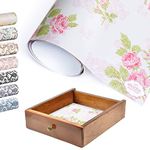 Elodie Essentials Scented Drawer Liners for Dresser and Closets - 6 Freshening Liner Paper Sheets (Vintage Rose)