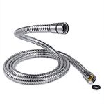 Samodra Shower Hose 1.25m | Flexible Stainless Steel Replacement Shower Hose Pipe with 2 Washers Leakproof & Anti-Kink | Universal Fit