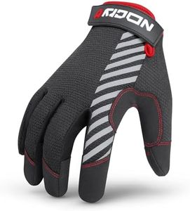 NoCry Utility Gloves for Men with Reinforced Fingers and Thumb Crotch; Double Stitched Palm and Touchscreen Tips; Breathable and Highly Flexible; — Ideal for Mechanics, Construction and Yard Work