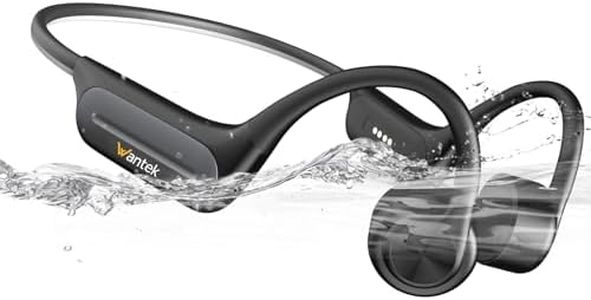 Wantek Bone Conduction Headphones,Open Ear Wireless Bluetooth Headphones,Swimming Headphone Built-in 32GB MP3,IP68 Waterproof,8H Playtime for Swimming,Running,Cycling,Gym
