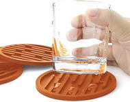 My Creative Hut Silicone Coasters Set Pot Holder Drink Coasters Perfect Tea Coasters for Dining Table for Hot Pots All Type of Glasses Mugs hot and Cold (Orange, 12, Count)