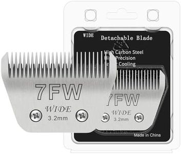 Newbulu 7FW Dog Grooming Wide Blade,Detachable Pet Dog Grooming Blades,Compatible with Andis,Oster A5,Wahl km10 Clippers.Cutting Length 1/8 in(3.2mm)