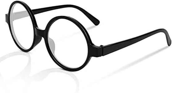 Aomig Lunettes de magicien, Lunettes à Monture ronde, lunettes avec Verres, Sorcier Accessoire pour Enfants Cosplay Mardi Gras Halloween et soirée à thème magique