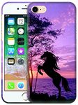 Glisten - iPhone SE 3 2022 Case, iPhone SE 2020/7 / 8 Case - Horse Design Printed Slim, Sleek & Cute Plastic Hard Snap on Protective Designer Back Phone Case for iPhone SE 3 / SE 2/7 / 8.