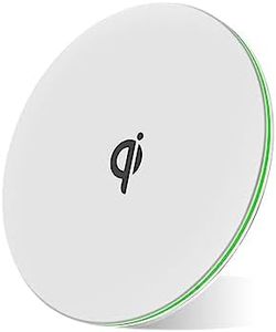 MMOBIEL Wireless Charger 15W Qi Charging - Wireless Charging Pad Compatible with iPhone and Samsung Charging pad Also Compatible with AirPods and Galaxy Buds - Wireless Qi Fast Charger - White