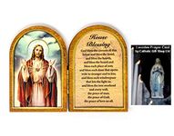 Catholic Gift Shop Sacred Heart of Jesus HOUSE BLESSING Plaque & Lourdes Prayer Card