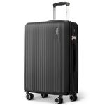 LUGG 24inch Vacay Suitcase ABS Luggage with TSA Indent Lock, Aluminium Trolley Handle, 360° Spinner Wheels, Water-Resistant & Durable Material - Airline Compatible (65 x 25 x 44cm)