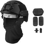 LOOGU Fast PJ Base Jump Tactical Helmet for Airsoft with 12-in-1 Headwear