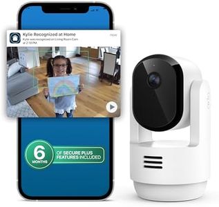 Arlo Essential Indoor Pan Tilt Zoom Security Camera 2K - 1-Cam + 6 Mo Plan