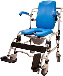 Caspian Professional Mobile Shower/Commode Chair-Padded