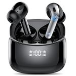 Ear buds, Wireless Earbuds, 52H Playtime Wireless Earphones, Bluetooth 5.3 Headphones, In Ear ENC Noise Cancelling Wireless Headphones with 4 Mic, LED Display, Deep Bass, IPX7 Waterproof, Mini Earbuds