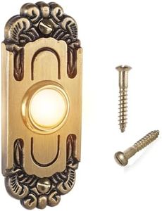 Heavy Duty Doorbell Button Metal Lighted Up Door Bell Wired Ringer Push Button