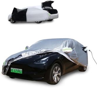 Arcoche Car Cover for Tesla Model 3, All-Weather Protection Model 3 Cover with Charging Port for Exterior Tesla Model 3 Accessories 2024-2016