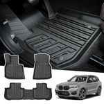 Powerty Floor Mats for 2018-2024 BMW X3 / 2019-2024 BMW X4, Custom Fit for BMW X3 Accessories, 3D TPE All Weather Car Mats Heavy-Duty Floor Liners (Fit All Models)