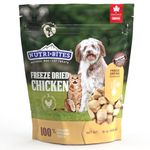 NutriBites Freeze Dried Chicken Dog & Cat Treats, 425 Gram | Healthy Pet Training Treats or Food Topper | All Natural, 1 Single Animal Protein, High Protein | Premium Bulk Value Pack 15 oz