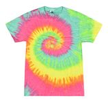 Colortone Tie Dye T-Shirts for Women and Men, Minty Rainbow, Large