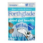 Forthglade Natural Dog Treats for Good Gut Health - Grain Free Soft Bites (4 x 90g) Resealable Bags - for Dogs aged 2 Months+