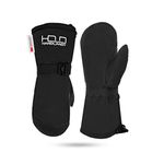 HANDLANDY Winter Snowboarding Mittens Men Women - Warm 3M Thinsulate Thermal Ski Mitten with Build-in Gloves (Medium, Black Mitten)