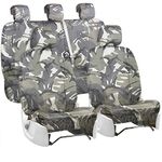 Shield Autocare © Fully Tailored Heavy Duty Full Set 9pc Grey Camouflage Camo Car Seat Covers for FORD RANGER T6