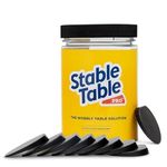 Stable Table - Black Restaurant Table Leg 30 Shim Wedges Premium Furniture Levelers Restaurant Table Shims, Home Improvement DIY Levelers - Rubber Type Texture, Firm, Non-Slip, Doors, Tables and More