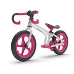 Chillafish CPFX01PIN Fixie Fixed-Gear Styled Balance Bike with Integrated Footrest, Footbrake and Airless Rubberskin Tyres, Lime, Pink, 2-5 Years