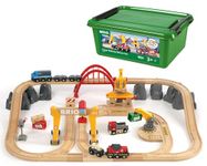 BRIO World Deluxe Cargo Wooden Railway Train Set for Children Age 3 Years Up for Kids