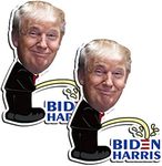 Trump Stickers and Decals(2 Pack), Trump Pissing on Biden Harris Bumper Sticker, Trump 2024 Funny Vinyl Stickers for Car, Truck, House, Windows, Laptop, Great Gift for Any Patriot