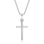 PULABO Mens Womens Stainless Steel Gold Silver Plated Cross Pendant Necklace Creative and Exquisite Workmanship Convenient