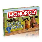 Winning Moves Horses and Ponies Monopoly Board Game, Pick your bespoke equestrian token, advance to Pasa Fino, Appaloosa or Friesian, 2 plus player family game for ages 8 plus