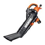 WORX WG505 TRIVAC 12 Amp Yard-in-One Blower/Mulcher/Vacuum, includes 10 Gallon Bag Orange and Black 9" x 15" x 20"