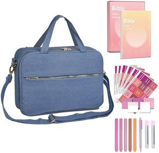 Orionstar Bible Cover with Study Journaling Kit, Bible Cover Case for Women, Bible Case with Shoulder Strap, Surface Zippered Storage Pocket, Bible Gift