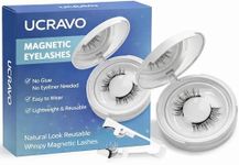 UCRAVO Magnetic Eyelashes for Women Natural Look Reusable Wispy Magnetic Lashes No Glue No Eyeliner Needed – Lightweight Invisible Band False Eyelash Extension Kit for Party Wedding Makeup