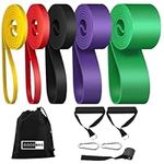 GoodBro Resistance Bands for Working Out,Complete Set,Pull Up Bands,Workout Bands for Exercise with Door Anchor/Handles,Elastic Bands for Body Stretching, Men & Women