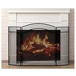 DOEWORKS Three Panel Basic Arch Fireplace Screens