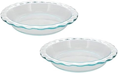 Pyrex Easy Grab 9.5" Glass Pie Plate, Pack of 2