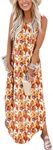 ANRABESS Women Casual Loose Sundress Sleeveless Split Maxi Long Beach Shirt Dress Travel Vacation 2025 Summer Outfits Floral Print Medium