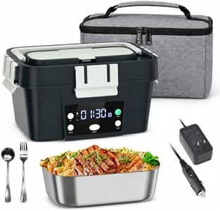 Cordless Heated Lunch Box for Work, 20000mAh Battery Powered Self Heating Food Warmer, 1.6L Portable Heated Lunchbox, Fast Heating, Leakproof, Perfect for Truck Drivers, Construction & Outdoor Use