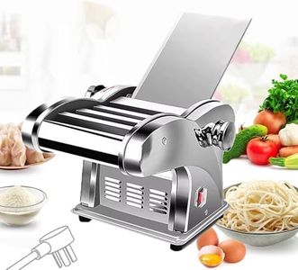 ◉ Electric Pasta Maker Machine, Automatic Pasta Roller & Cutter, Stainless Steel Electric Noodle Maker, 1–4mm Thickness | 2.5/4/9mm Blade | Ravioli Maker for Dumpling Skin, Spaghetti, Fettuccine