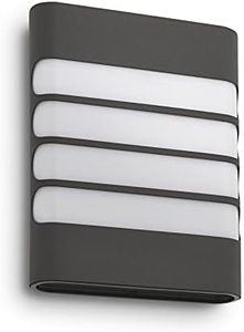 Philips myGarden Raccoon LED Wall Lantern [Anthracite] (1 x 4 W Integrated LED) for Garden and Patio Lighting