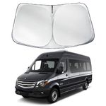 Car Sun Shade Front Windshield Compatible with Mercedes Benz Sprinter Van & Freightliner Sprinter Van 2024-2007 Custom Fit 2024 2023 2022 2021 2020 2019 2018 2017-2007 Window Sunshade Visor Cover