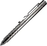 GPCA - GP 1945 Bolt Action Pen PRO, Smart Alternative to a Pen Light, EDC Pen Multitool with Rescue Whistle, Measurement on grip, Survival Gear for Camping, Titanium, Polished