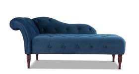 Wooden Furniture City Fabric Modern Chesterfield Chaise Lounge (153 X 66 X 76cm) (Teal)