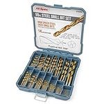 Hi-Spec 99pc Complete HSS Mixed Drill Bit Set. 1 to 10mm Titanium Coated High Speed Steel Drill Bits for Metal, Wood & Plastic. All In a Box Case