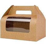 UnicoPak 30 Pack 9x6x6 Large Gable Boxes Treat Boxes with Window Food-Grade Gift Boxes Paper Boxes for Food Bakery Boxes Bags for Birthday Wedding Party Favors Picnic Business